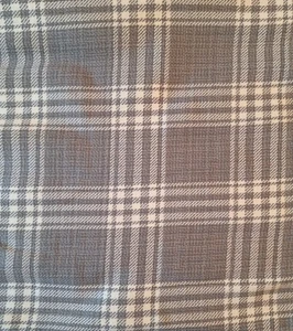 Gray And White Plaid  Drapery Fabric - 1+ Yard - New - Picture 1 of 1