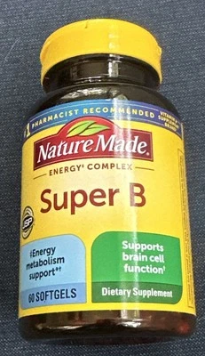 Complejo energético Nature Made Super B / 60 cápsulas blandas caducidad 09/2026 Foto 1 de 4