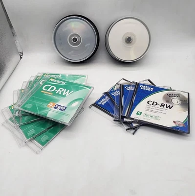 Lote de 70 CDs en blanco Maxell Memorex CD-Rw. Lote Suelto Mixto Foto 1 de 3