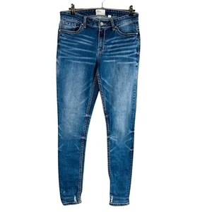 Pantalones de mezclilla BKE para mujer talla 30R X Payton ajustados desgastados elásticos azules bolsillos - Imagen 1 de 10