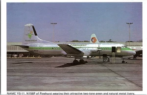 Vintage Pinehurst NAMC YS-11 Airplane Postcard - Picture 1 of 2