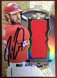 Jayson Werth Autographed 2013 Topps Triple Threads Unity Jumbo Relics Limited Ed - Picture 1 of 1