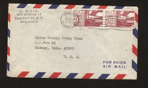 Mexico City. Mexico--1967 Air Mail Cover--Mailed to Sidney, Ohio, USA - Picture 1 of 1