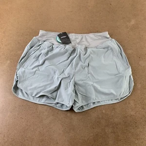MOCOLY Women's Size Large Gray Zipper Pockets Quick Dry 4" Running Shorts NWT - Picture 1 of 7