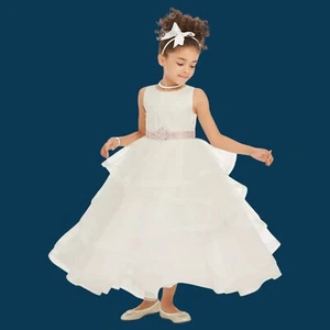 Rare Edditions by Macy's Girls Tiered Tulle Gown sz 12 - Picture 1 of 23