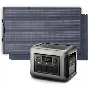 1800W Powerstation 1152Wh + 2X 200W Solarpanel Perfekte Energie Off-Grid Camping - Bild 1 von 15