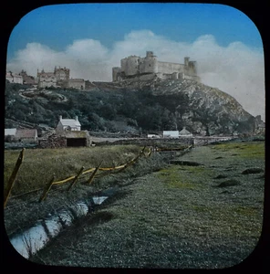 CASTILLO ARLECH GALES DEL NORTE 1887 FOTOGRAFÍA VICTORIANA ANTIGUA Linterna Mágica Diapositiva - Imagen 1 de 3