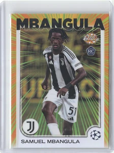 SAMUEL MBANGULA 2024-25 Topps Chrome UEFA Club RADIATING ROOKIES RC Juventus RR9 - Picture 1 of 2