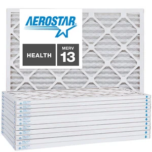 20x23x1 AC and Furnace Air Filter by Aerostar - MERV 13, Box of 12 - Picture 1 of 7