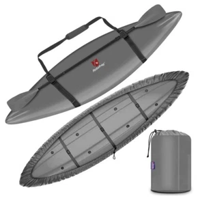 Rosefray 12.3-13.5FT Kayak Cover, High-Performance Marine Kayak Cover Grey NEW - Picture 1 of 6