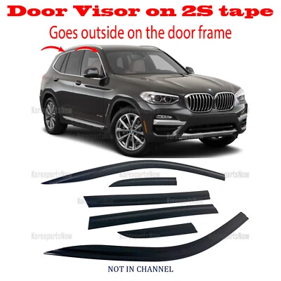 fits 2018-2023 BMW X3 DOOR SIDE WINDOW VENT VISORS RAIN GUARDS ⭐6pcs⭐ Set - Изображение 1 из 4