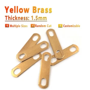 Brass Plate Thickn 1/1.5mm Connector Terminal Battery Connectors Heating Pipe - Picture 1 of 32