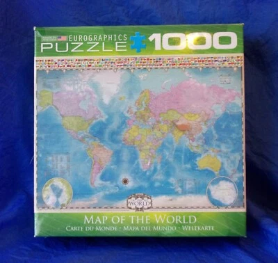 Eurographics Map of the World 1000 Piece Jigsaw Puzzle New & Sealed - Image 1 of 2
