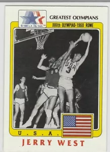 JERRY WEST Los Angeles Lakers VINTAGE BASKETBALL CARD 1960 Olympics NBA HOFer! - Picture 1 of 2