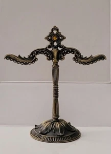 Antique Brass Earrings Tree Holder Display Stand - Picture 1 of 4