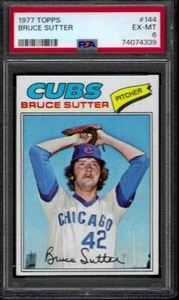 PSA 6 - 1977 Topps #144 Bruce Sutter RC Chicago Cubs HOF - Picture 1 of 2
