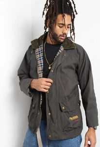 Vintage Cerveza Pacifico Clara Promo Wax Jacket - Green - Size Large L (W1X1) - Picture 1 of 5