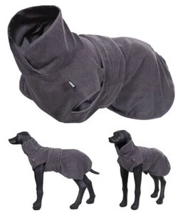 Hundebademantel sehr saugstark für kleine & große Hunde Rukka Pets® XS-XL GRAU