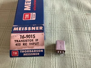 Meissner 16-9015 Transistor Radio Input IF Transformer 455 KHz Kc  - Picture 1 of 4