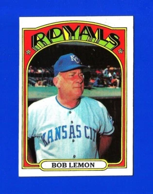 Juego de béisbol 1972 Topps Break #449 Bob Lemon en muy buena condición+/ex hof Kansas City Royals (SB2) Foto 1 de 2