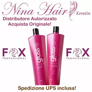 Fox Gloss trattamento alla cheratina capelli brasiliani 2 x 1000 ML.... - Foto 1 di 6