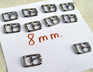 Schnallen Schließen Silber Neu 5 Stück Innenmaß 8 mm Dornschließe Blechschnalle - Bild 1 von 2