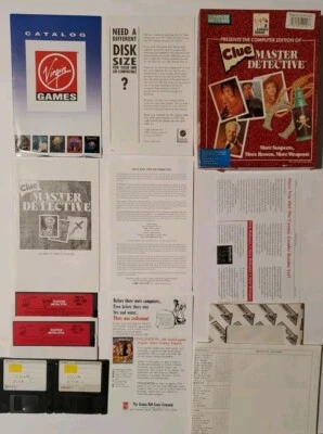 CLUE MASTER DETECTIVE for Commodore 64 & 128 W/ Manual & Inserts - Untested - Image 1 of 4