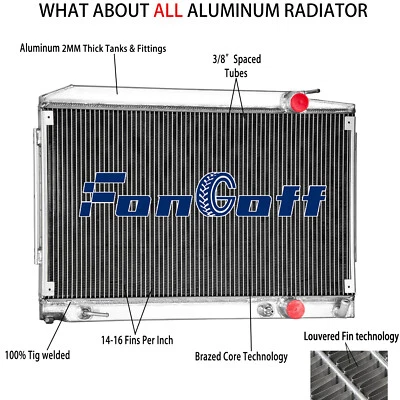 Radiador de aluminio de 3 filas para 78-81 Mercedes-Benz C107 380 SLC, R107 380 SL 80-85 Foto 1 de 4