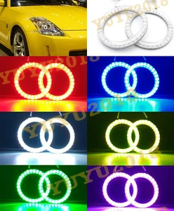 Anillos de halo RGB para Nissan 350Z 2003-2005 faros LED multicolor DRL bluetooth - Imagen 1 de 18