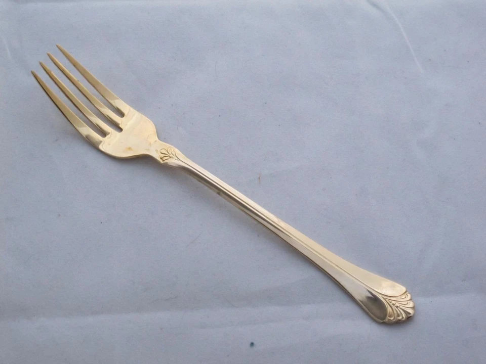 Wallace Gold Electroplate Dinner Fork (s) WAS245 Plume Tip - Image 1 of 1