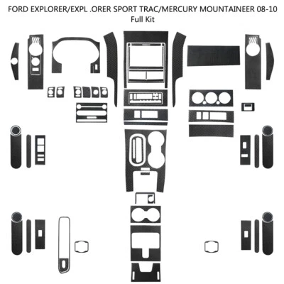 Juego completo de cubierta interior de fibra de carbono para Ford Explorer Sport Trac 2008-2010 Foto 1 de 4