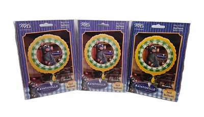 NIP Disney Pixar Ratatouille Foil Balloon 18" Round XtraLife Set Of 3 Party - Image 1 of 4