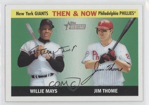2004 Topps Heritage Then & Now Willie Mays Jim Thome #TN1 HOF