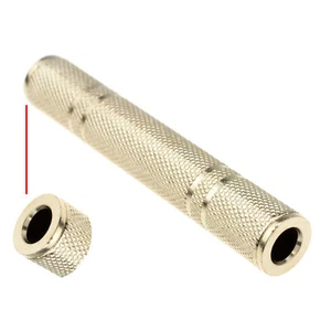 Metálico Alta Calidad 6.35mm Jack Estéreo Conector A Enchufe Adaptador Acoplador - Imagen 1 de 24