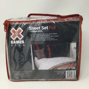 FULL - X Games - Dragon - Asian Theme Gray, White, Red & Black SHEET SET - Picture 1 of 13