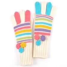 Little Miss Matched Girls Stripe Glove Ivory - One / Size