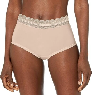 Calvin Klein X7026 Mujer Encaje Ribete Hipster Ropa Interior Panty, Beige, M Foto 1 de 4