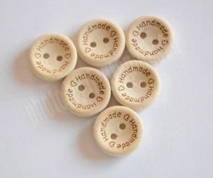 6 botones redondos para coser / coser "hechos a mano" / 5/8" ~ edredón ~ artesanías - Imagen 1 de 2