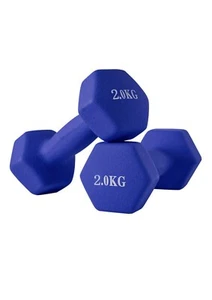 Juego de 2 pesas de mano con mancuernas para ejercicio y tonificación muscular par de mancuernas de 2,0 KG - Imagen 1 de 3