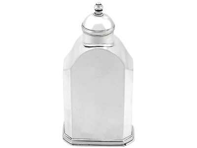 Caddy de té de plata alemán antiguo alrededor de 1800 Foto 1 de 4