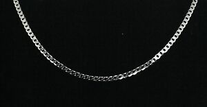 14k Solid White Gold Cuban Curb Chain For Men And Women