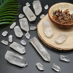 Clear Quartz Point Rough Crystal Raw Natural Gridding Jewellery Making Chakra - Picture 1 of 30