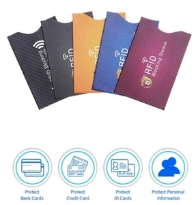15 RFID Blocking Sleeves – Credit Card Protectors Theft-Resistant Secure Holders - Picture 1 of 7