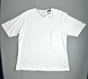 Vintage Sean John V-Neck Shirt Mens XL White Short Sleeve New - Picture 1 of 12