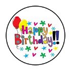 Внешний вид - 48 Happy Birthday !!  ENVELOPE SEALS LABELS STICKERS 1.2" ROUND