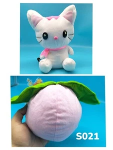 Sanrio 100catsworld Cat White Peach Transform AMUSE Plush 6" Toy Doll Japan S021 - Picture 1 of 17
