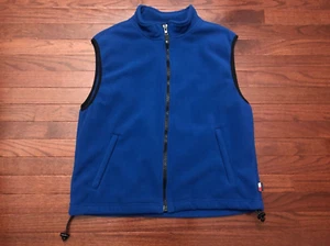 2000 TOMMY HILFIGER FLEECE VEST MENS LARGE BLUE BLACK VINTAGE STREETWEAR e - Picture 1 of 8