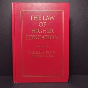 The Law of Higher Education by William A Kaplin -3rd Edition Hardcover -1994 - Bild 1 von 14