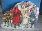 Old Scrap  Christmas Ornament  Santa Claus Children Toys From Old Collection