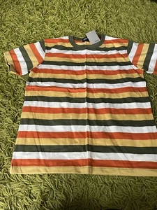 BOYS MULTICOLOUR STRIPE CREW NECK TSHIRT FROM NEXT AGE 8YRS BRAND NEW - Picture 1 of 12